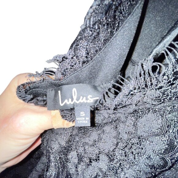 Lulus Black Lace Halter Midi Dress With Open Back & Adjustable Straps By Lulus S - Picture 5 of 8